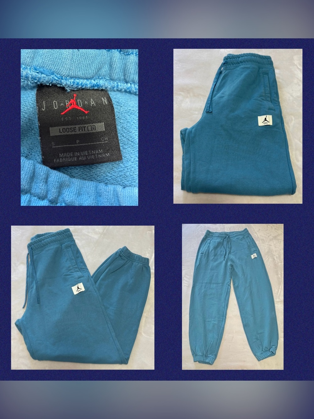 Jordan Flight Essentials Fleece Sweatpants University Blue Men's Small